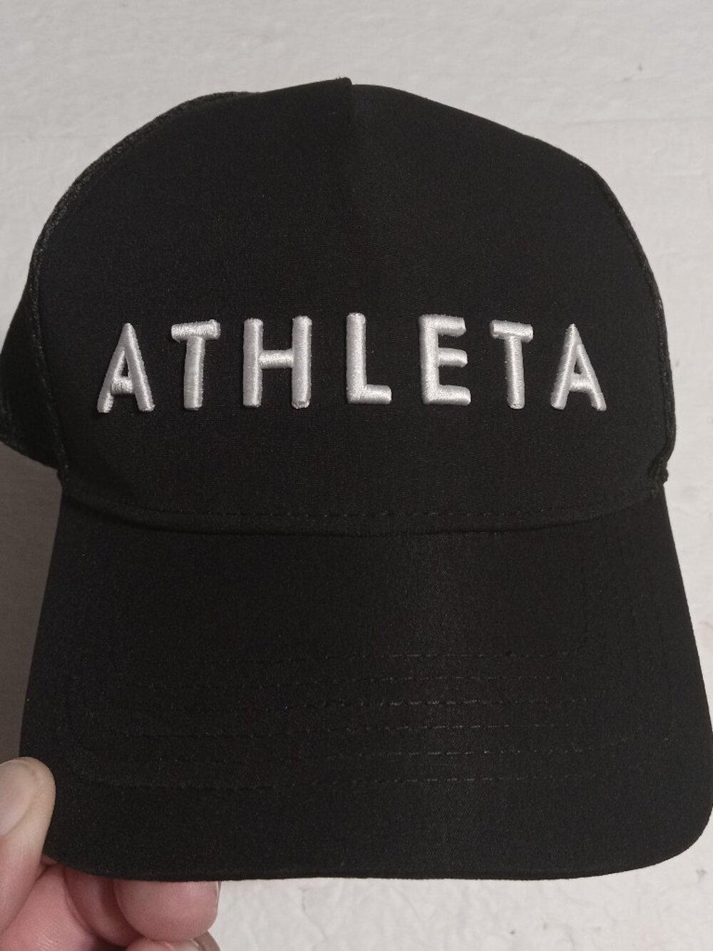 Athleta Black Snapback Mesh Hat/Cap OSFA